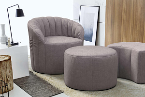 Кресла антивандальные, кресло Шелл серого цвета в гостиной